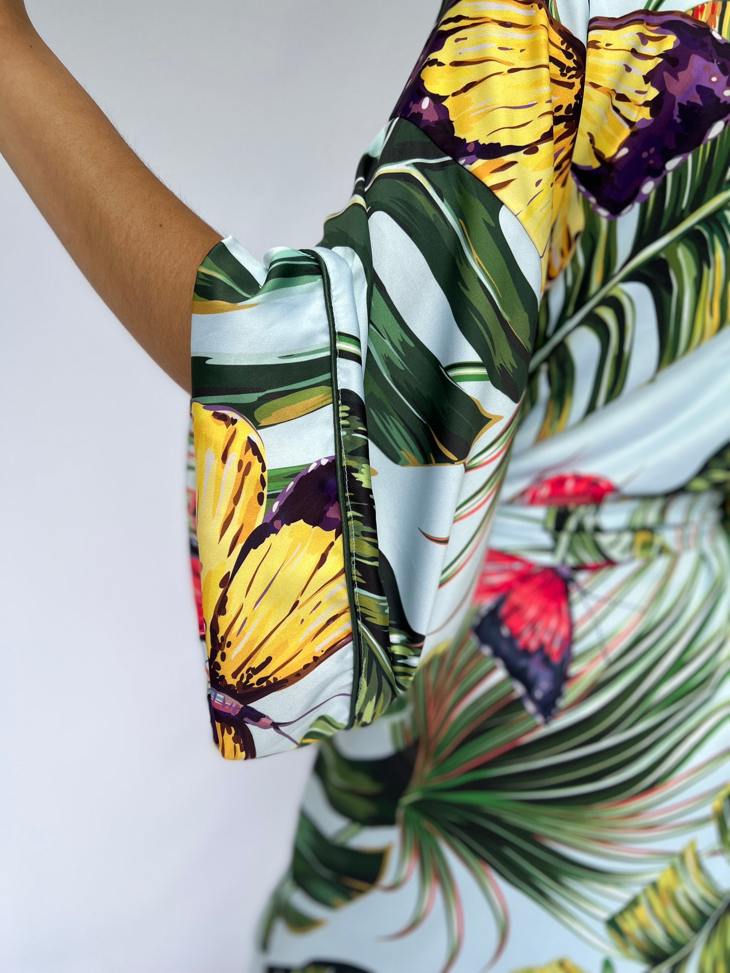 Amazonian leaves and butterflies